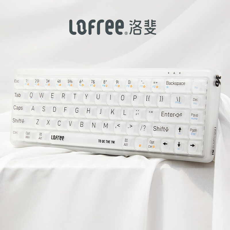 洛斐（LOFREE） 1%透明机械键盘双模无线客制化键盘 可插拔轴水母轴适用办公游戏斐洛键盘迷雾版 1%透明机械键盘-迷雾