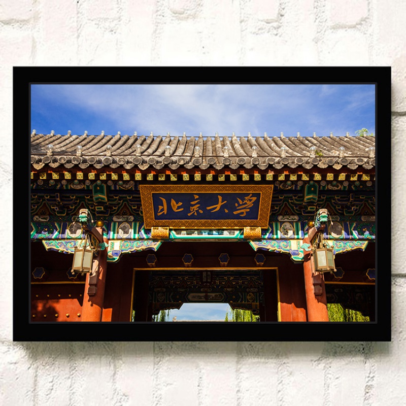 狼天影 北大清华/浙大复旦海报浙江北京大学励志高名校墙贴画贴纸定制