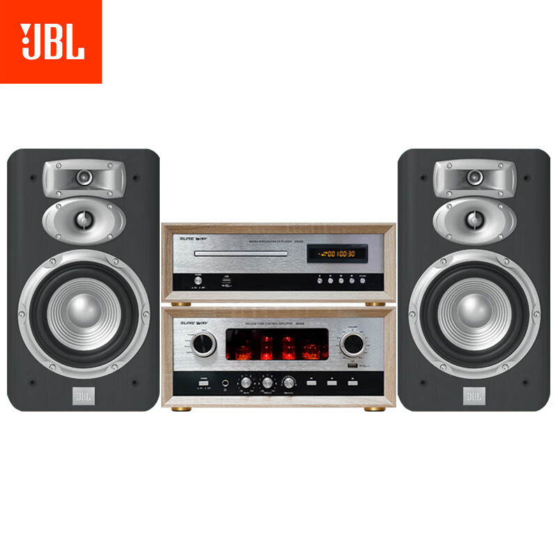 JBL STUDIO L830书架音箱墨西哥进口HIFI高保真环绕木质三分频无源音响 L830音箱+数位胆机CD套装