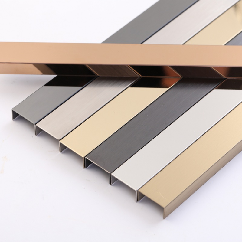 线条金属电视背景墙吊顶太金条钛合金u型槽 任何尺寸颜色均可以定制