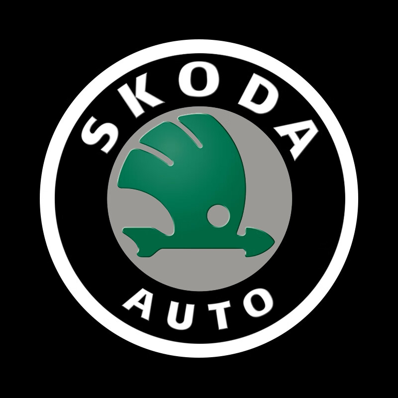 明锐昕锐速派昕动柯迪亚克车内改装内饰车门投影迎宾灯 斯柯达车标