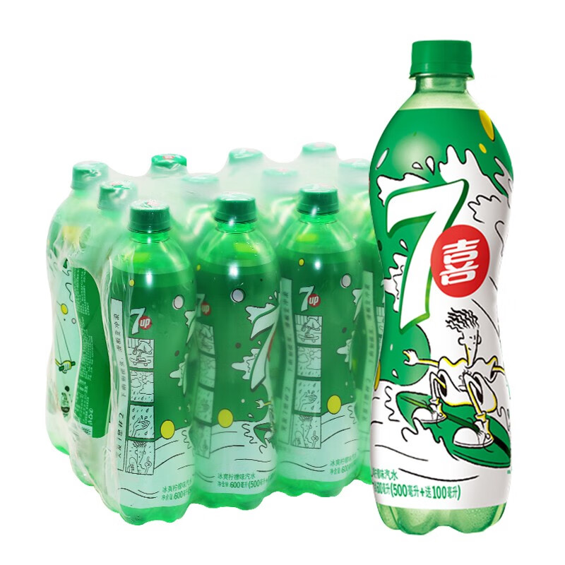 百事可乐冰爽柠檬味汽水果味型碳酸饮料 600ml*12瓶装整箱 600ml*12瓶