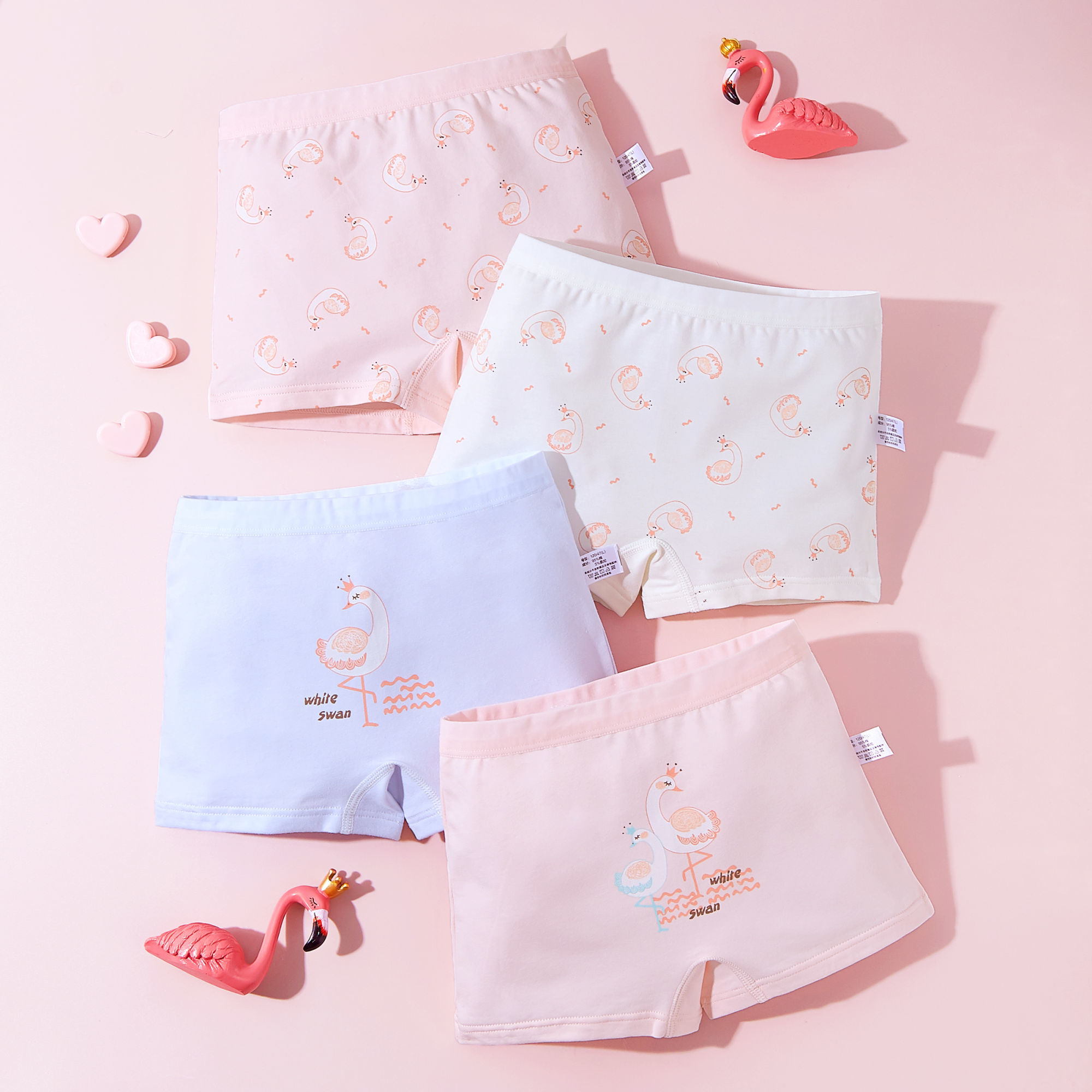 童装新品儿童内裤女童 棉平角裤可爱卡通内裤 薄款中大童女孩四角短裤