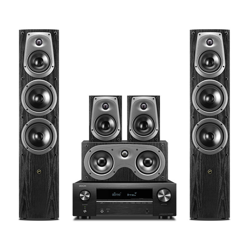惠威（HiVi）D50HT 5.0+天龍X580 音響音箱家庭影院組合套裝5.0聲道hifi家用客廳電視ktv音響木質(zhì)落地式音箱