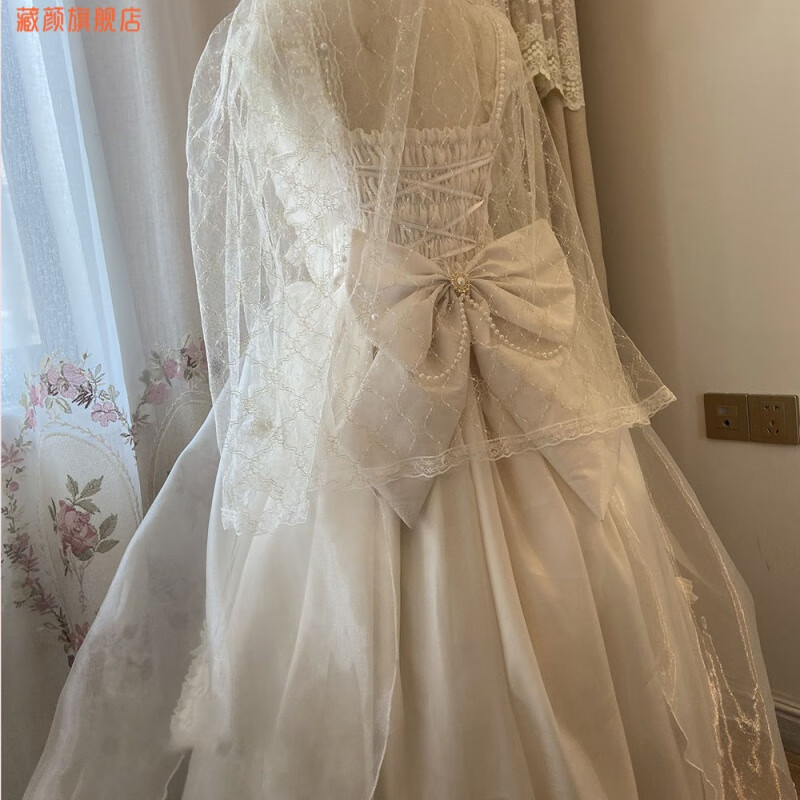 藏颜新款[款]花嫁lolita裙洛丽塔公主殿下大裙摆jsk吊带裙婚纱长裙