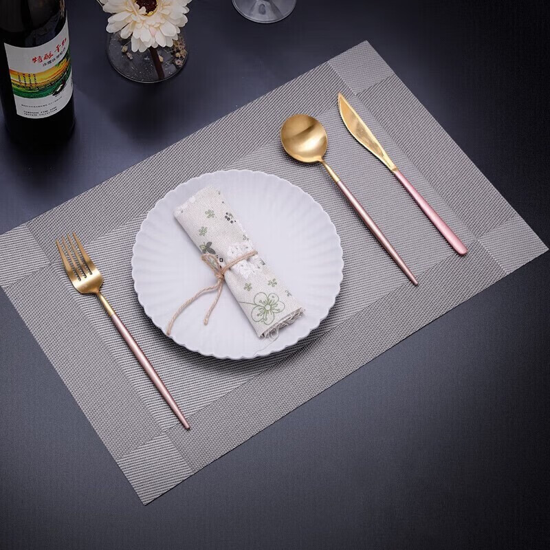 卓一不染 吃饭桌垫餐桌上的盘子垫子隔热垫餐卓埑家用西餐厅用垫布