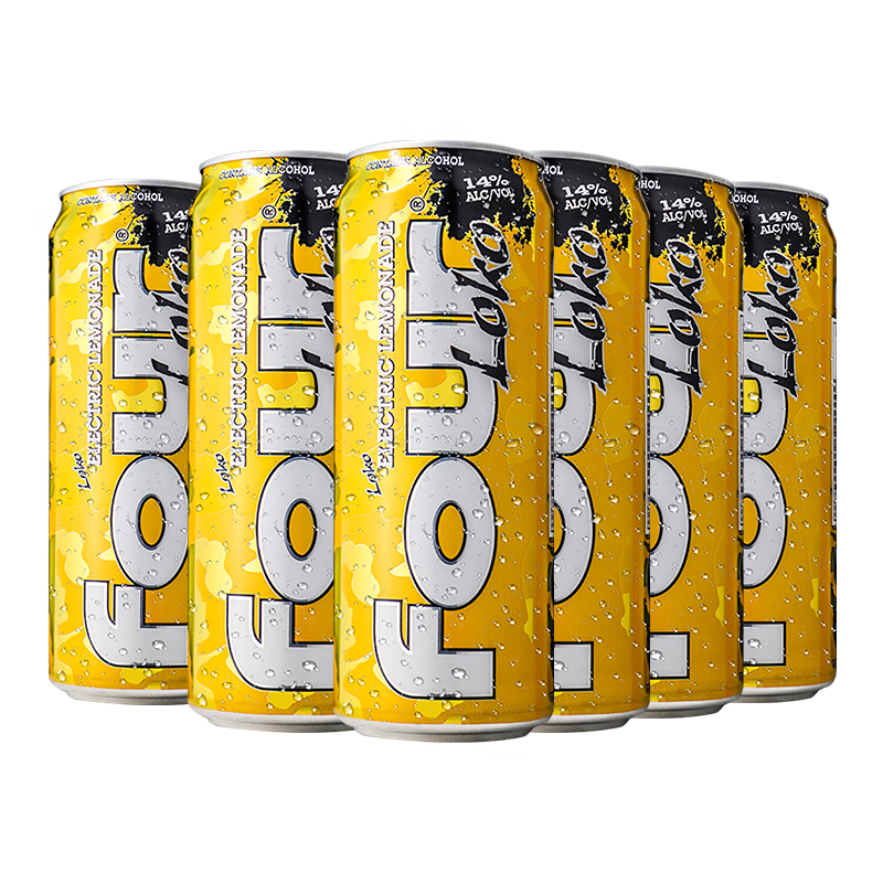 四洛克（four loko）美国进口斯洛克预调鸡尾酒高度烈性果味精酿啤酒695ml 电击柠檬鸡尾酒 6罐