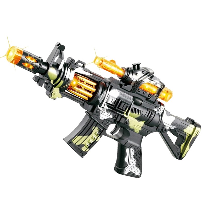 活音(huoyin)儿童玩具枪男孩3-6岁发光玩具枪小孩电子声光震动音乐