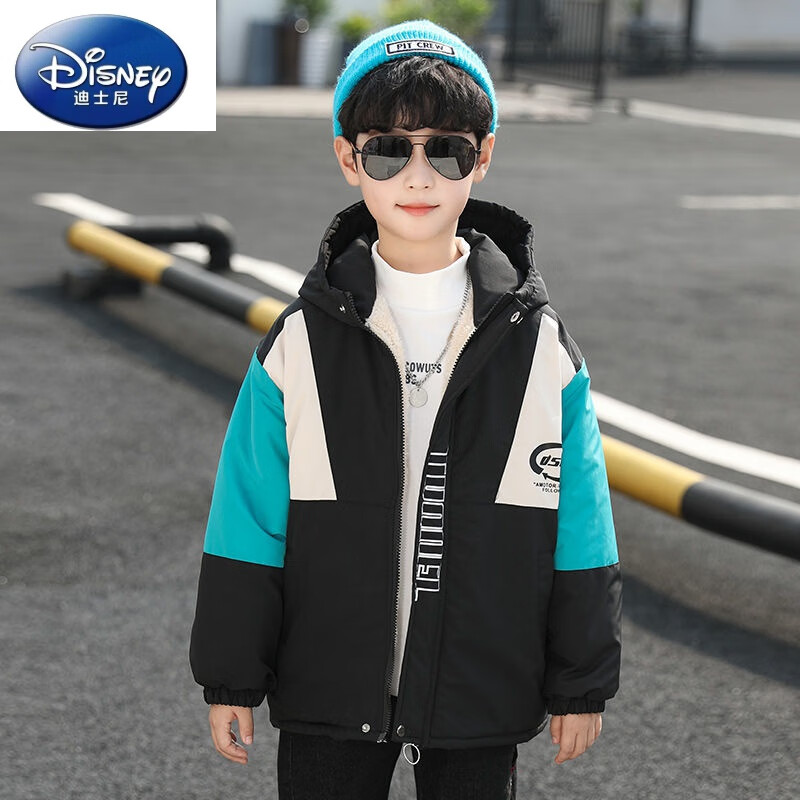 迪士尼(disney)男童秋冬棉衣加厚加棉外套装新款儿童装加绒派克服男孩