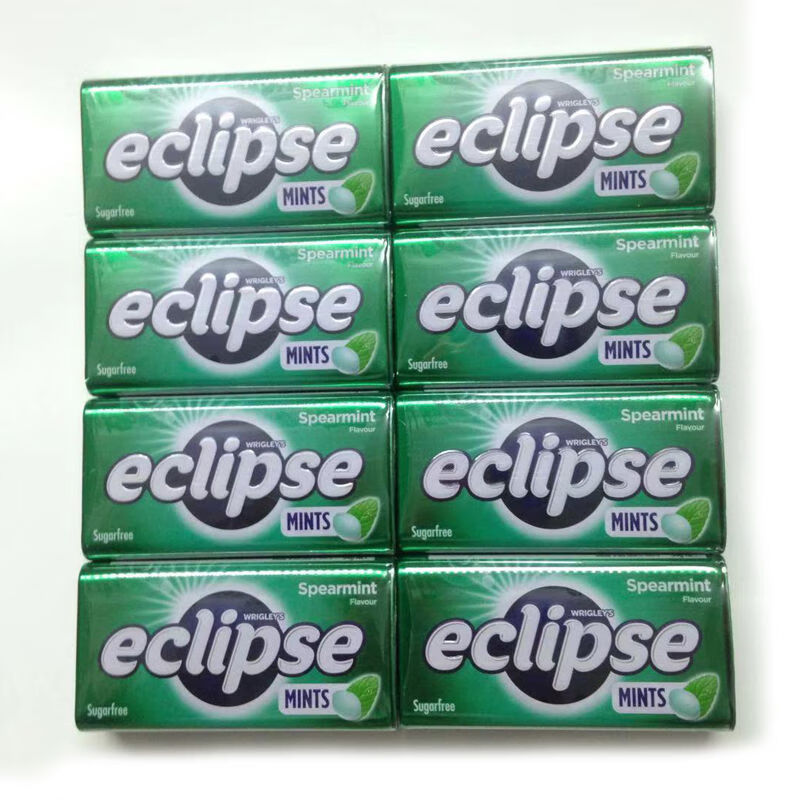 食芳溢美国eclipsemints易极特强薄荷糖超凉果味润喉糖整条盒口香糖