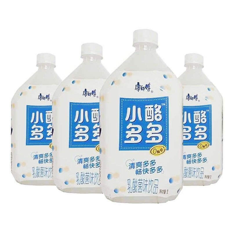 葡萄乳酸菌水乐风味酸奶味饮料1l*瓶装大瓶装饮料 小酪多多原味1l*4瓶
