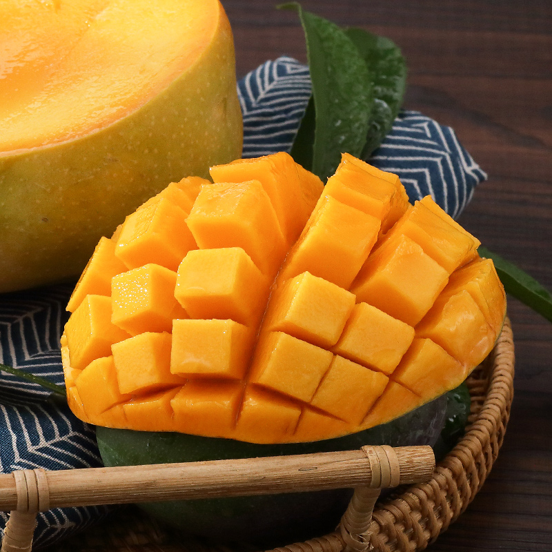 四川凯特大脸芒芒果新鲜当季应季水果青皮芒果 3斤 凯特芒果