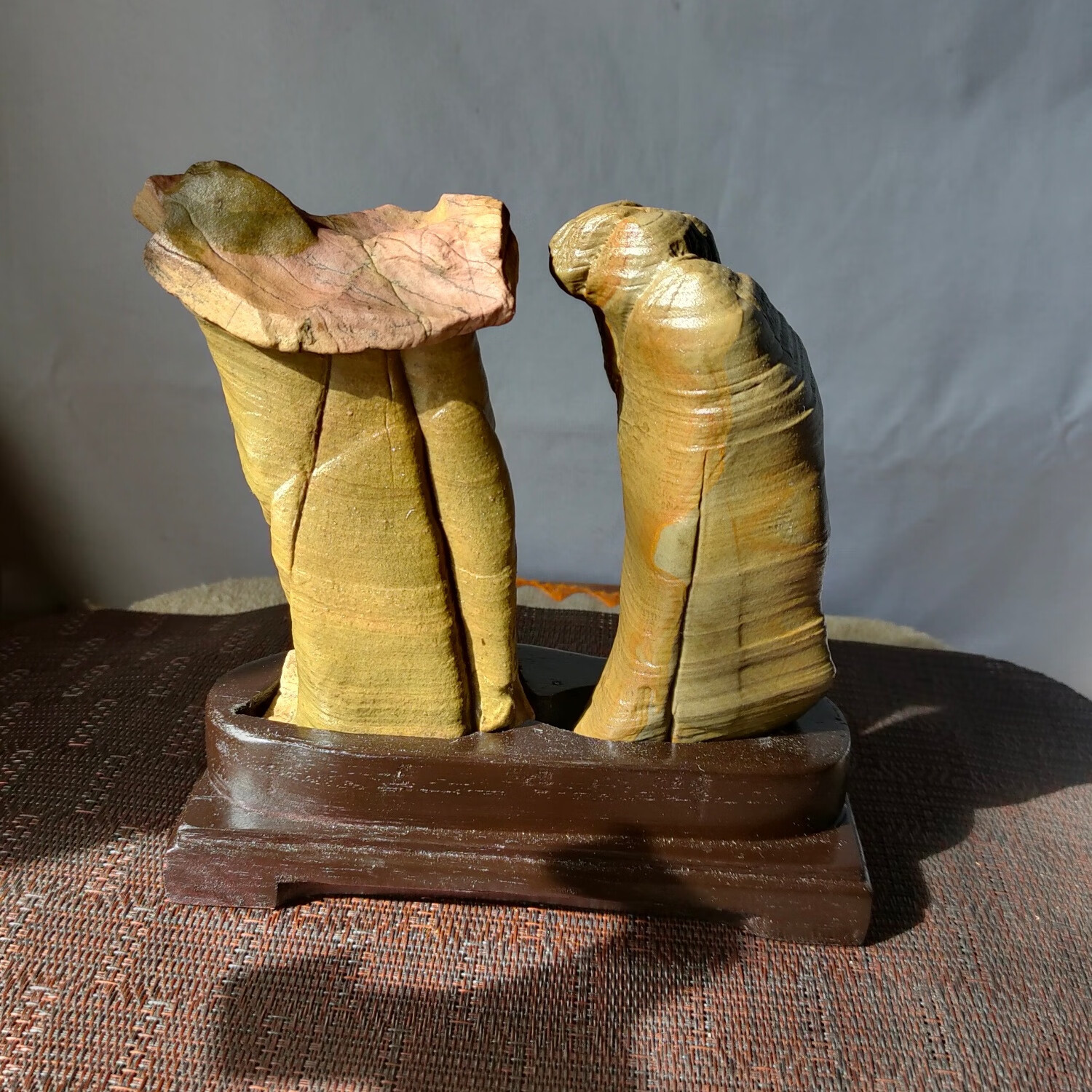 松花石长白山松花石 天然奇观赏石 书房家居玄关摆件 小品组合