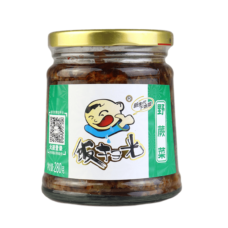 金针菇木耳麻辣什锦咸菜四川特产酱菜调料酱 饭扫光野蕨菜280g*2瓶