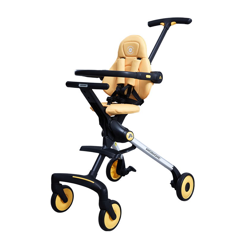 AMORHOME遛娃X器婴儿推车可坐轻便折叠宝宝溜娃 蜜瓜黄全包款