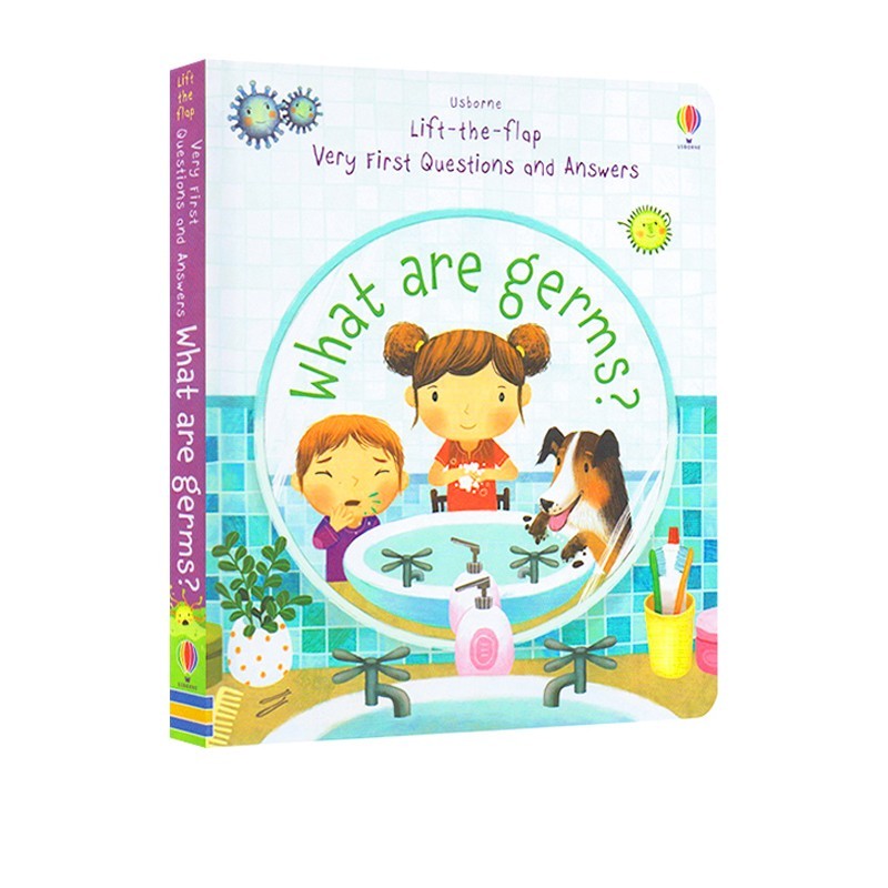 你问我答翻翻书 细菌是什么 英文原版 Usborne Very First Questions and Answers What are Germs 科普认知翻翻 尤斯伯恩 . 绿山墙图书
