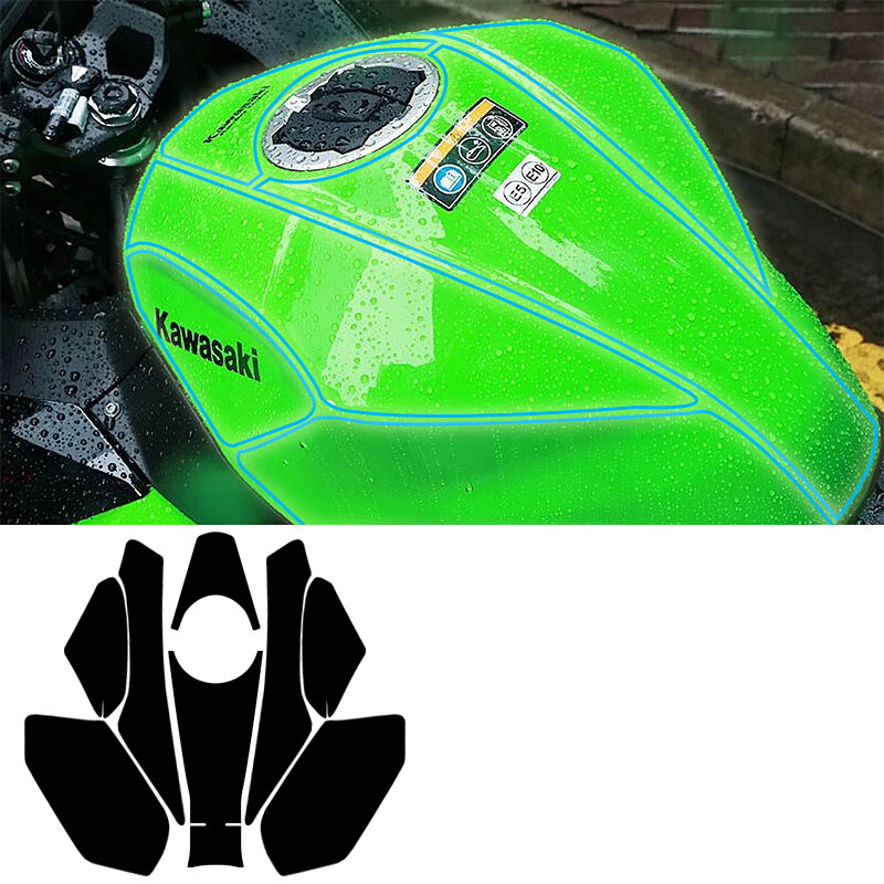 山竹适用于川崎ninja400改装隐形车衣透明车身保护膜防刮鱼骨油箱贴膜