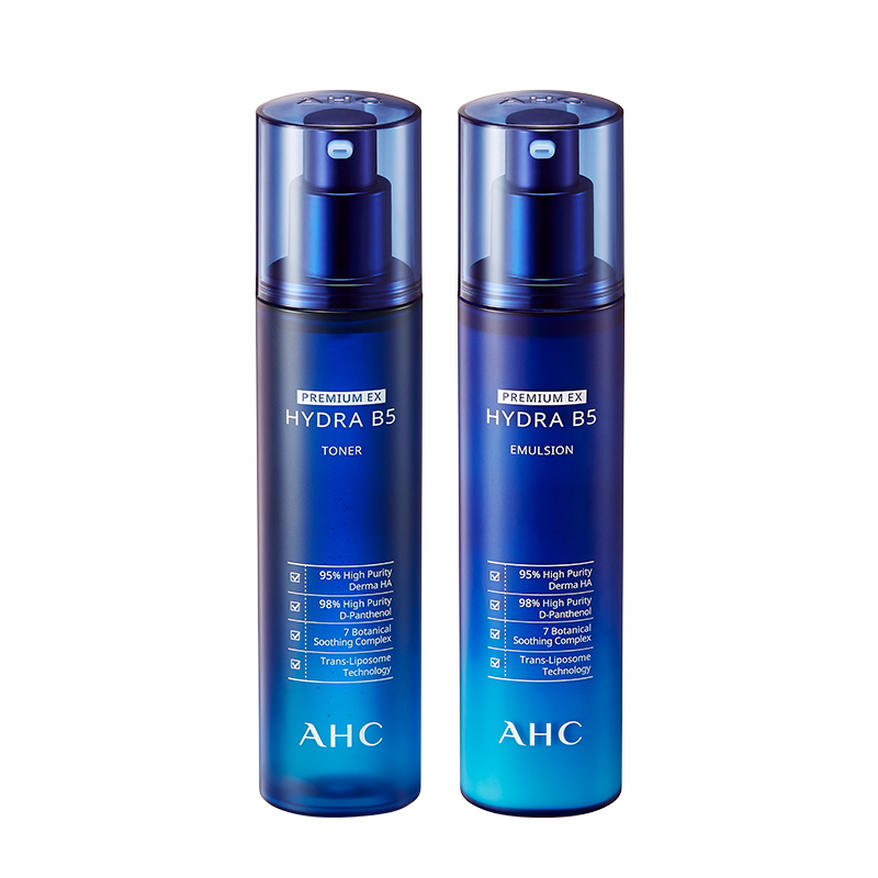 AHC 第二代升级版专研B5玻尿酸水乳套装（柔肤水120ml+乳液120ml）温和保湿 密集补水