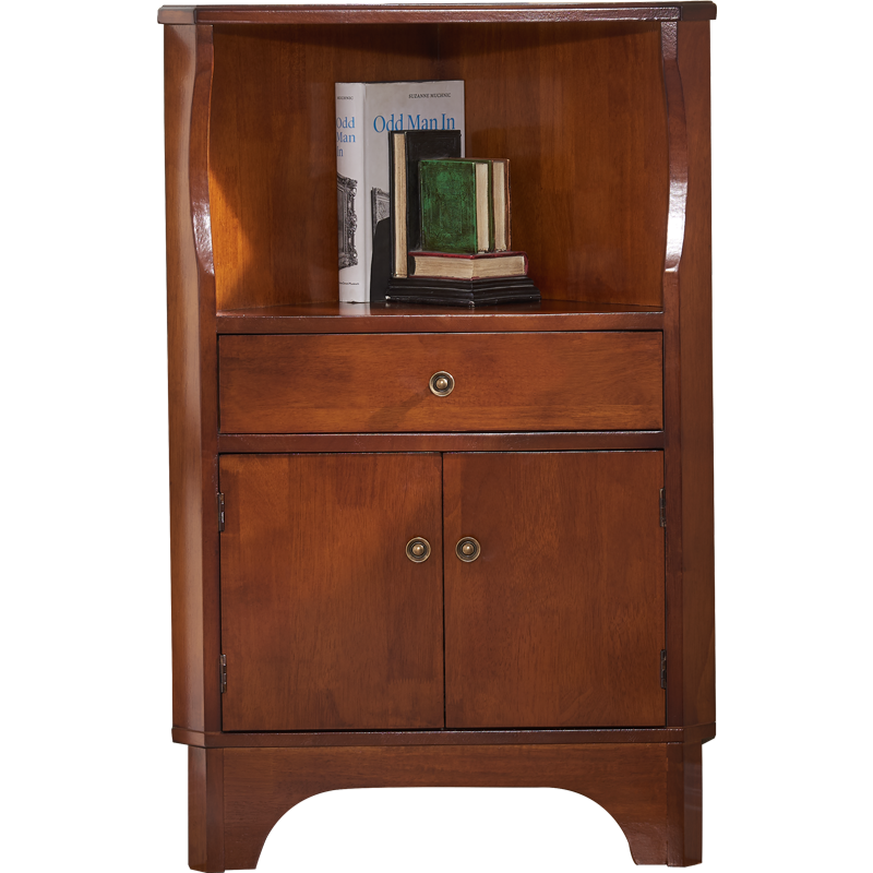 格澜帝尔(growdear)角柜 墙角柜三角柜实木 美式转角酒柜客厅 角柜(575*410*900mm)