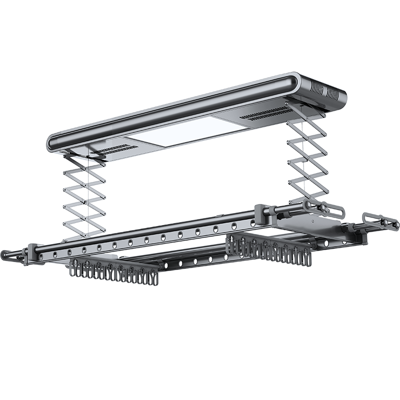 云米暖风烘干智能电动晾衣架 2小时快速干透【小爱声控+APP智控+无线遥控】 伸缩4杆+2排母婴夹 免费安装拆旧