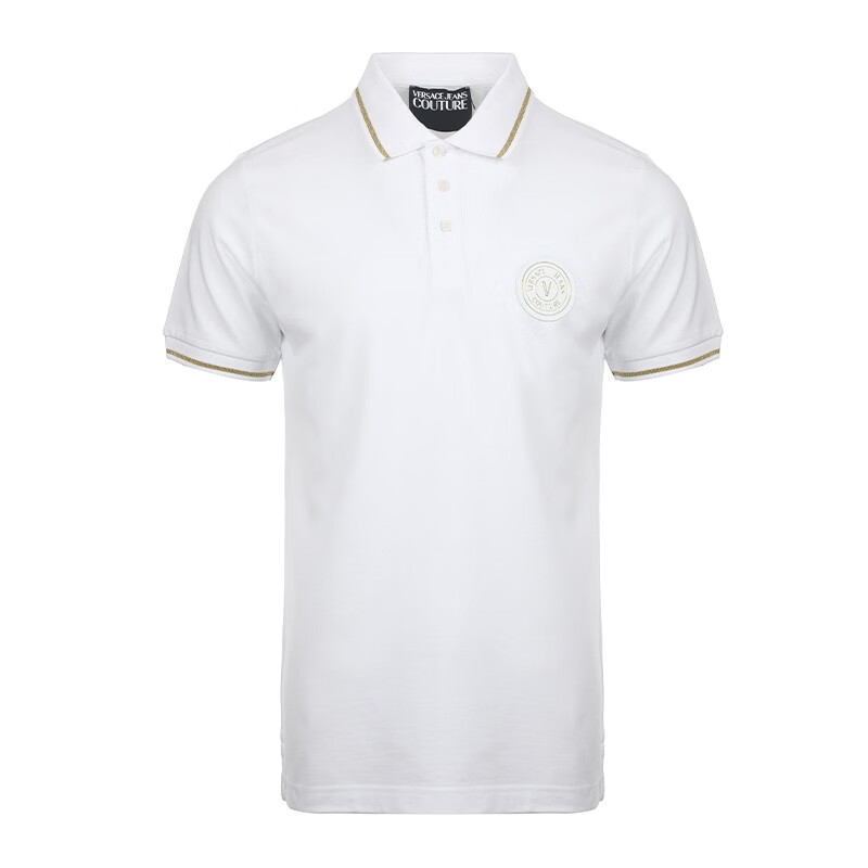 versace jeans couture范思哲男士徽标翻领短袖t恤polo衫74gagt08cj01