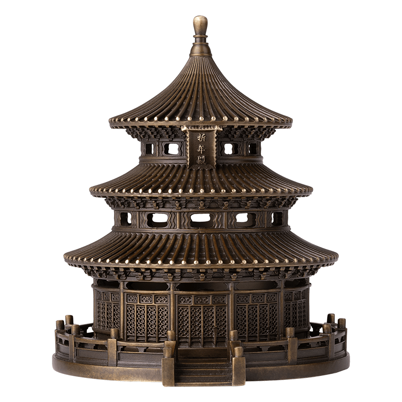 銅師傅《祈年殿(香爐)》客廳 桌面 銅擺件 家居裝飾工藝品禮物母親節(jié)