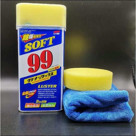 SOFT99 99 SOFT特亮光辉 液体蜡 汽车抛光上光 超强去污力水蜡 单支+毛巾+海绵