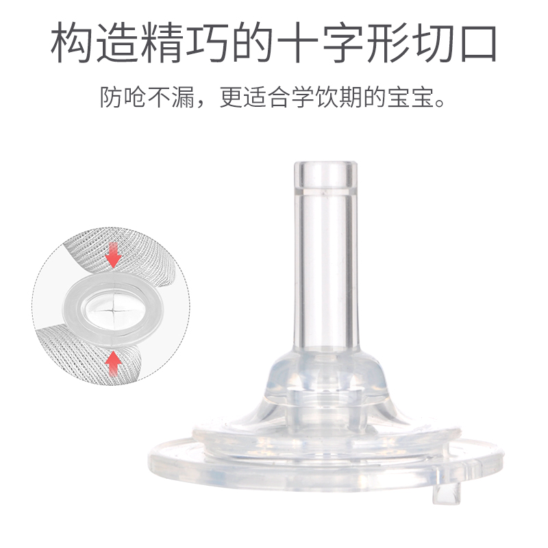 M&M吸管杯儿童学饮喝奶杯防漏吸管奶瓶1岁以上进口PPSU耐摔奶瓶弧形 萌虎款 240ml