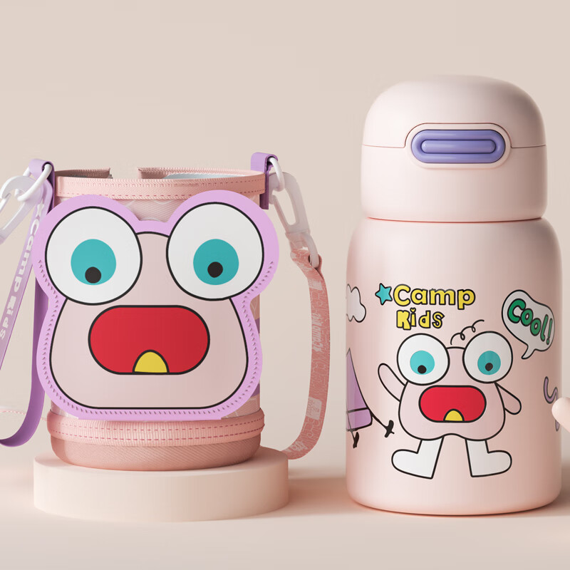 安儿欣316儿童保温杯带吸管高颜值可爱幼儿园男女宝水杯大容量便携