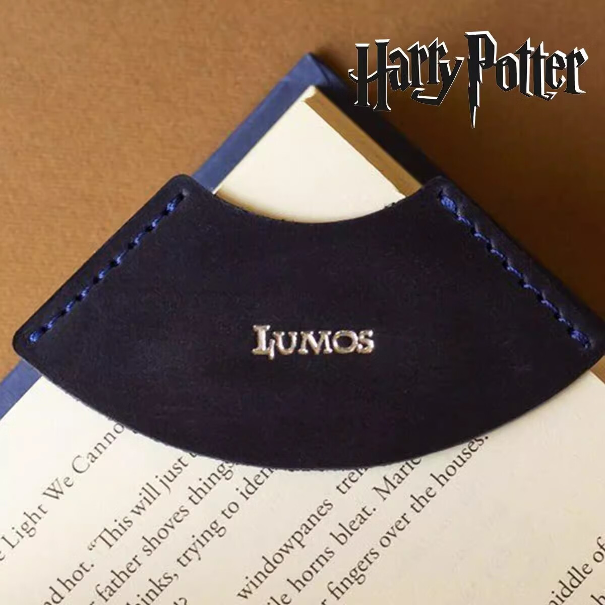 哈利波特周边书签生日礼物格兰芬多斯莱特林哈迷书页夹皮质礼品 金色飞贼