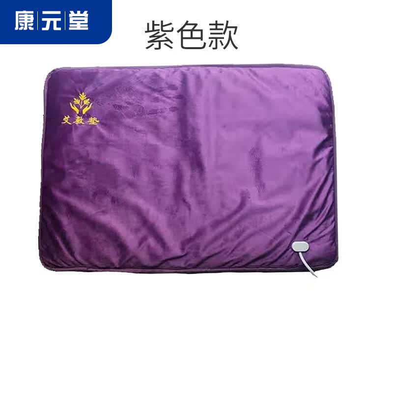 垫子臀部艾草艾绒坐垫热敷电加热毯盖腿办公室女椅子垫暖脚器 紫色