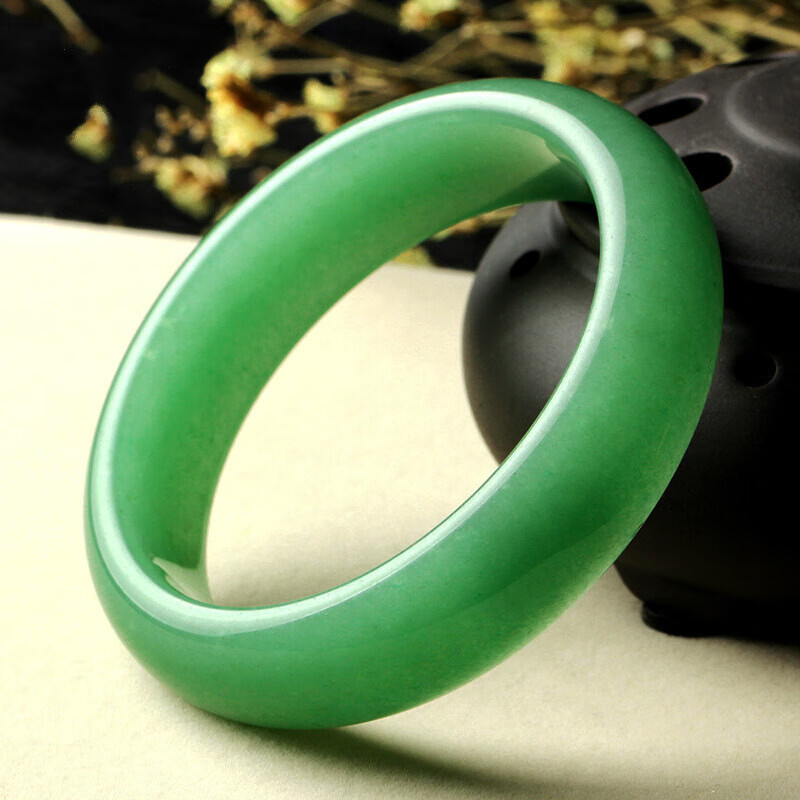 静汝玉【珠宝严选】东陵玉手镯女款a货玉镯子玉石手镯玉镯带证书女款