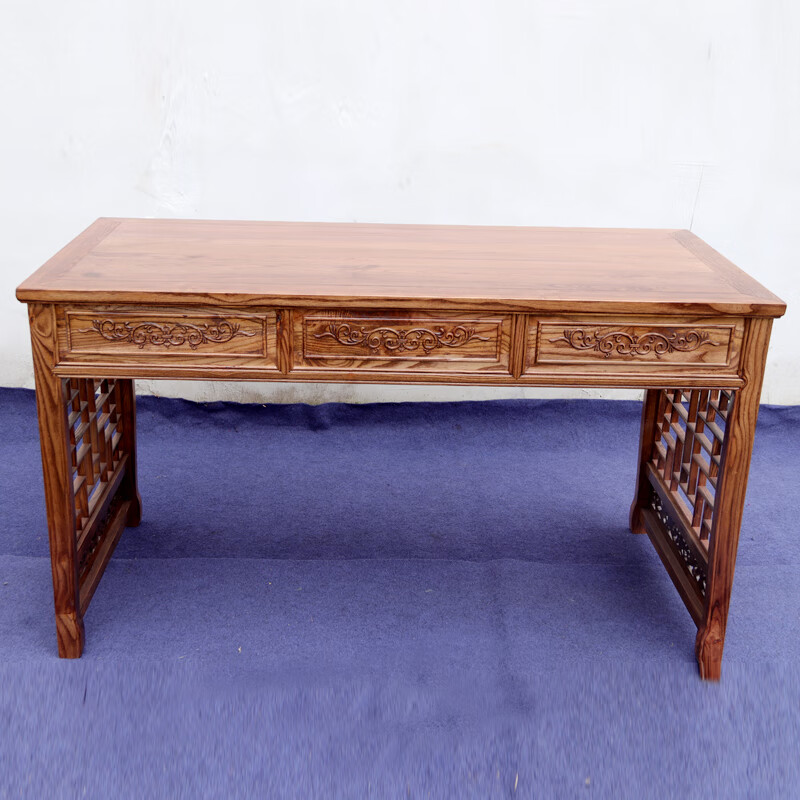 澳颜莱国画水墨画桌 中式实木书桌椅子带抽屉家用中医馆诊桌仿古书桌