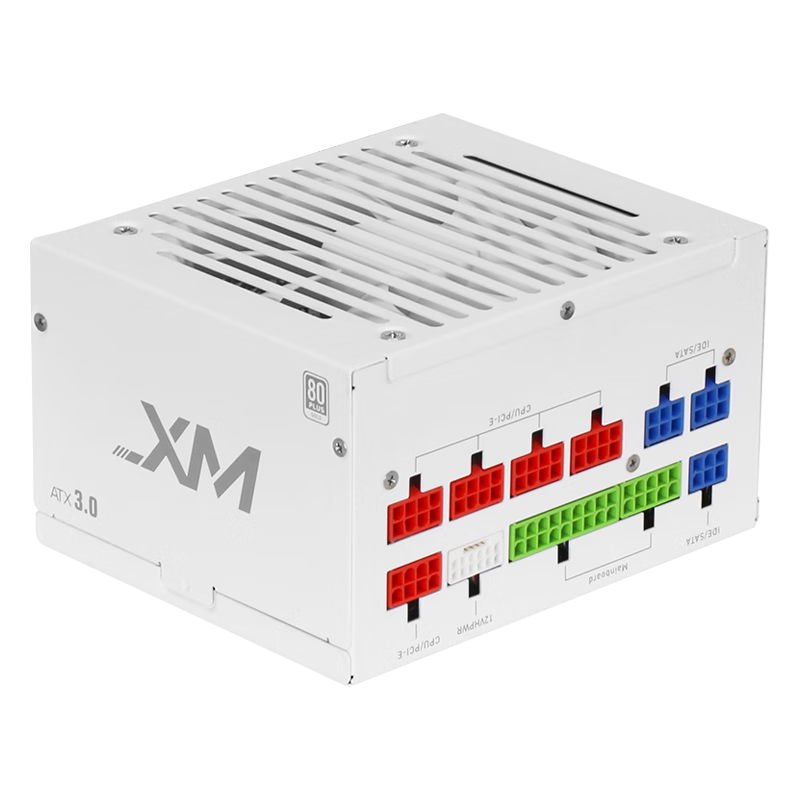 SAMA 先马 XM系列短机身电源/80PLUS金牌认证/ATX3.0,智能ECO风扇 XM750 金牌全模750W（ATX3.0）白色