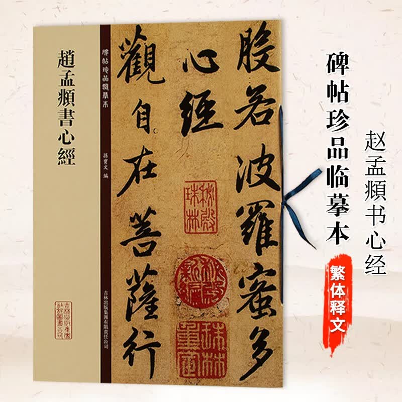 【现货速发】碑帖珍品临摹本 赵孟頫书心经 放大本 繁体旁注 成人学生书法家练毛笔字临帖范本字帖 行书