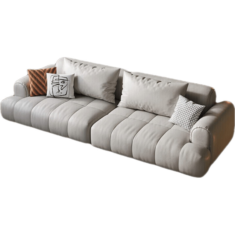 季勤 沙发 2022新款意式极简沙发轻奢头层牛皮客厅豆腐块沙发现代简约小户型直排皮艺沙发组合家具 双扶手单人位1.21米 【意大利工艺Nappa头层皮+4cm天然乳胶】