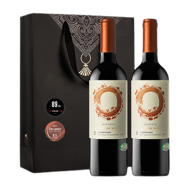 佳沃醇美汇【元老级有机名庄】智利原瓶进口红酒 珍藏干红葡萄酒双支