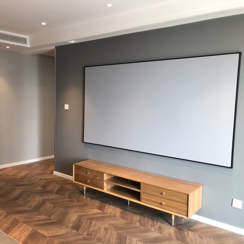 抗光超短焦投影机画框幕布家用客厅卧室贴墙壁挂家庭影院背景墙投影仪