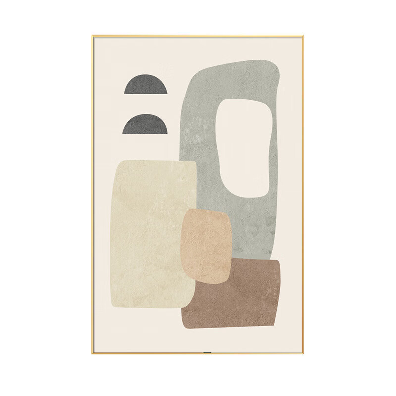 个个熊莫兰迪装饰画客厅奶油风原木风挂画沙发背景墙约北欧壁画t ps