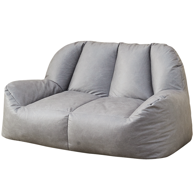 LUCKYSAC懒人沙发EPP豆袋 单人沙发客厅科技布轻奢沙发椅子懒人椅阳台卧室小沙发座椅 双人位-神秘灰