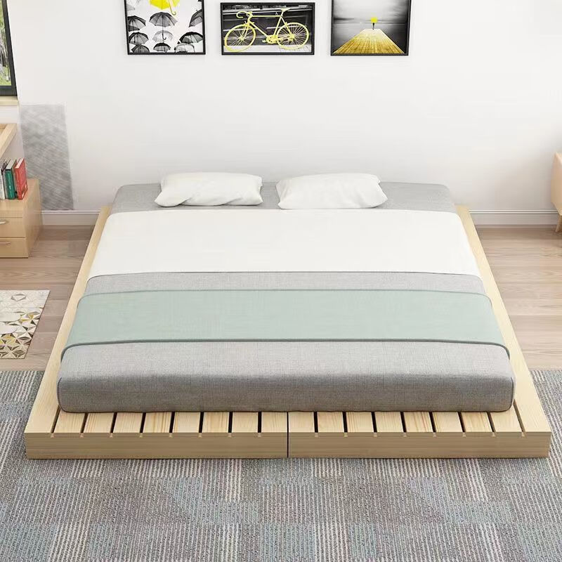 艺可恩床板木板硬板 实木榻榻米矮床板整块防潮排骨架落地铺民宿地台