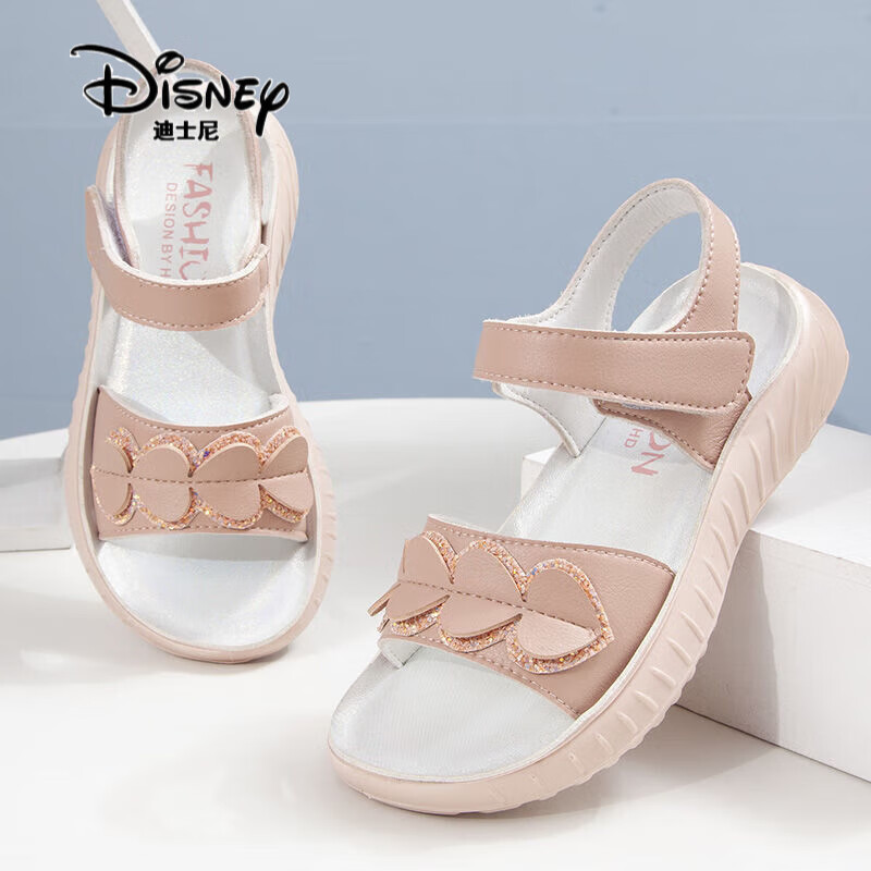 迪士尼(disney)童鞋女凉鞋软底中大童夏季鞋子时尚百搭洋气儿童凉鞋小