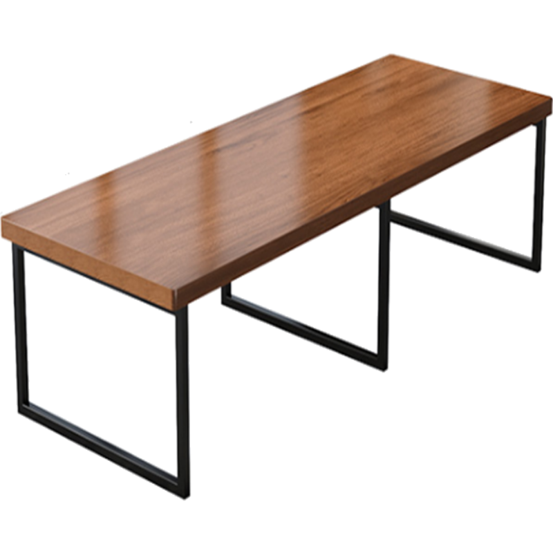 (工匠时光)实木会议桌长桌简约现代办公桌培训洽谈桌长条桌实木桌子接待会客桌 长120*宽60*高75 CM