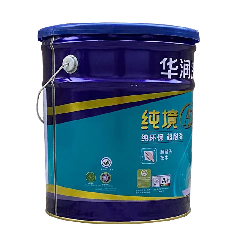 华润漆 纯境a 纯环保超耐洗五合一内墙乳胶漆墙面漆白色涂料18l 白色