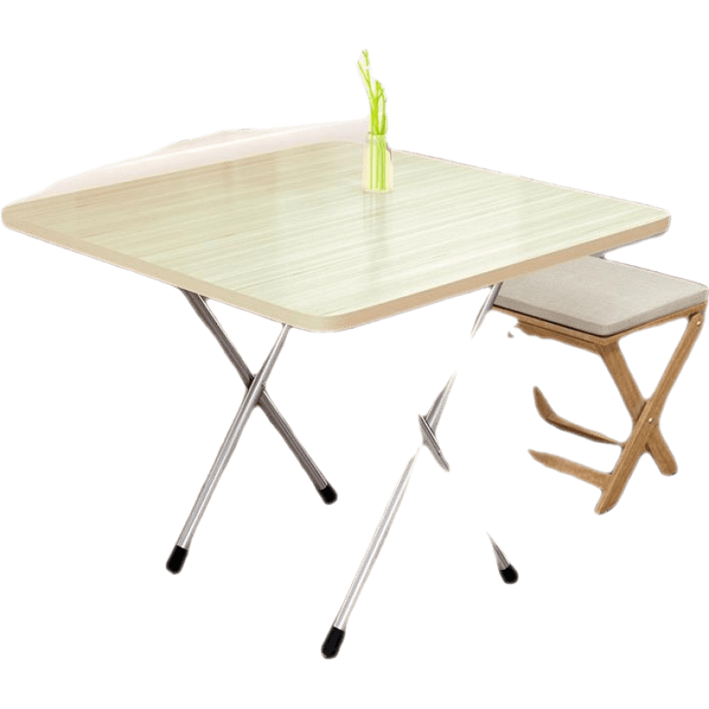 铁丫 折叠餐桌小户型简易吃饭桌家用小桌子圆形2-4人小餐桌可折叠便携式户外摆摊宿舍方桌 加厚磨砂黑60*60cm*50cm高