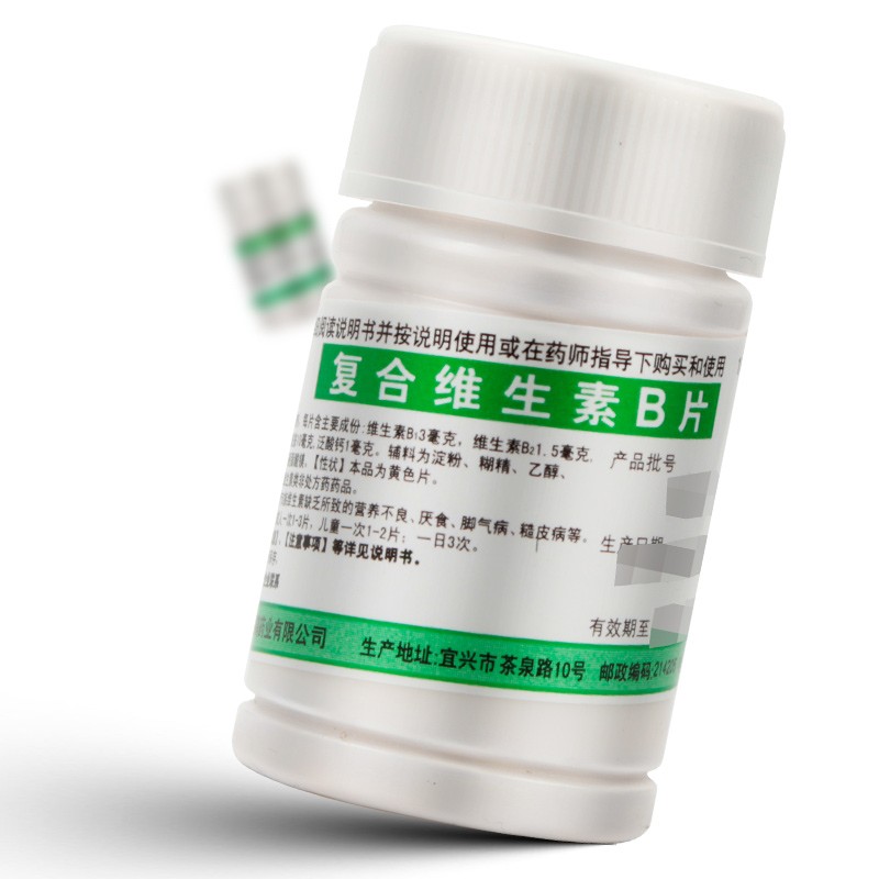 鹏鹞 复合维生素b片100片营养不良厌食病糙皮病 1瓶