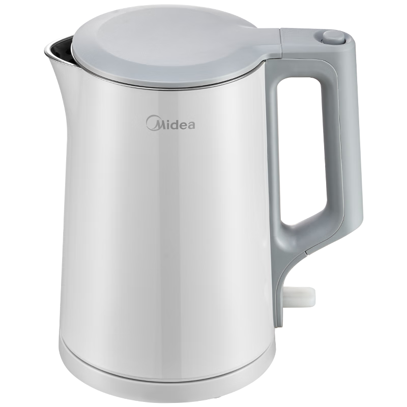 美的（Midea）电水壶热水壶加大容量 家用烧水壶304/316L不锈钢母婴级 烧水壶双层防烫内胆年货 1.5L 【行业Top】304不锈钢内胆