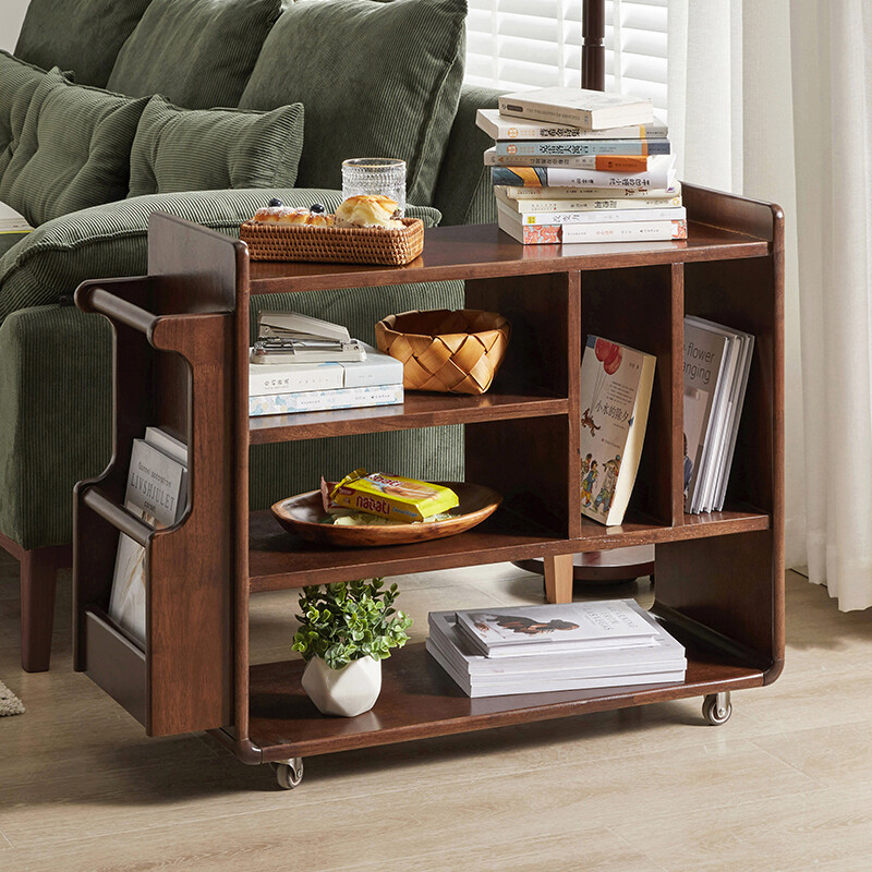 爱必居木沙发边柜边几边桌茶几边几柜客厅小茶几简约多用途 胡桃色