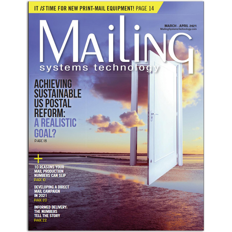 【单期可选】Mailing Systems Technology 2019/20/21/22年月刊 美国邮 2021年3/4月合刊
