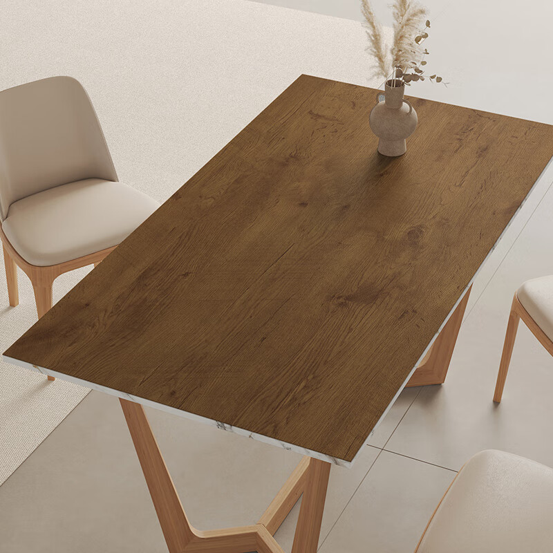 木纹桌布免洗防水防油防烫木质台面简约pvc皮革餐桌垫茶几垫子 木半夏